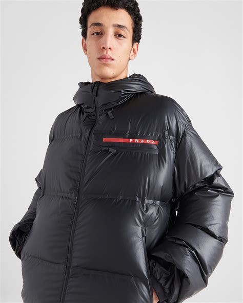 prada hooded puffer jacket|Prada sleeveless puffer jacket.